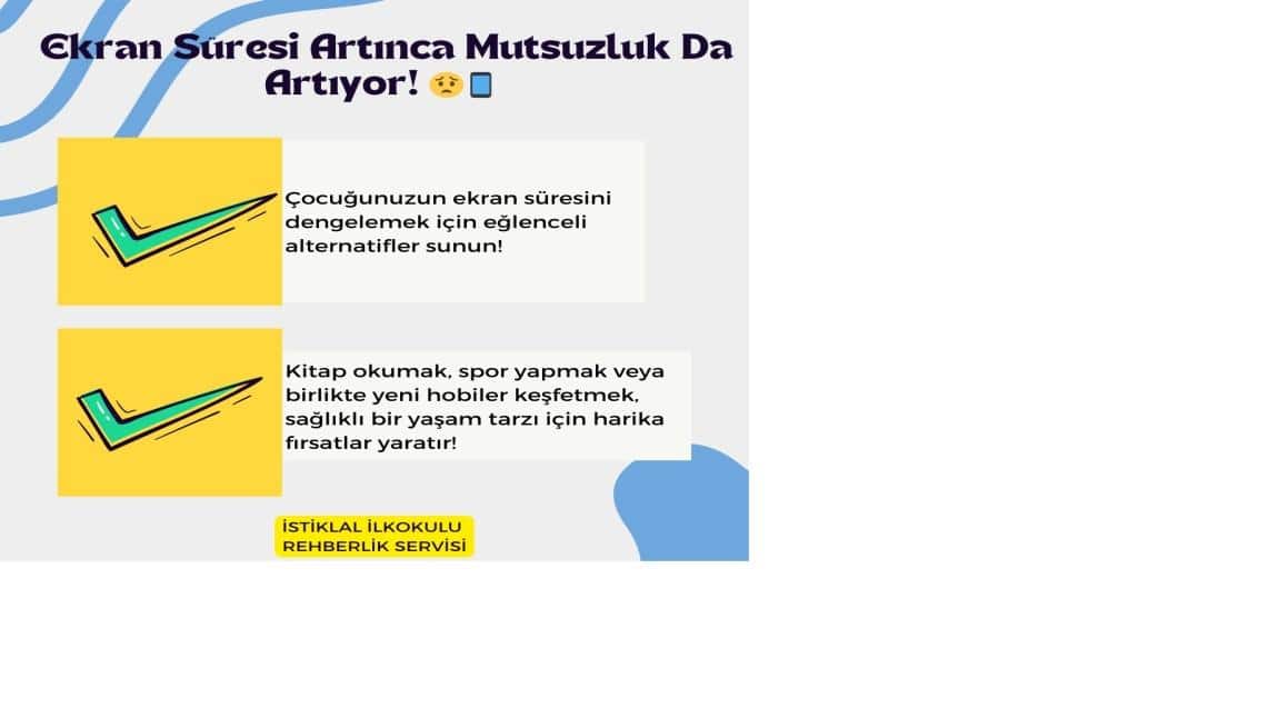 EKRAN SÜRESİ ARTINCA MUTSUZLUK DA ARTIYOR